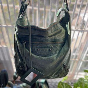 Balenciaga - The Day Shoulder Bag Forest Green